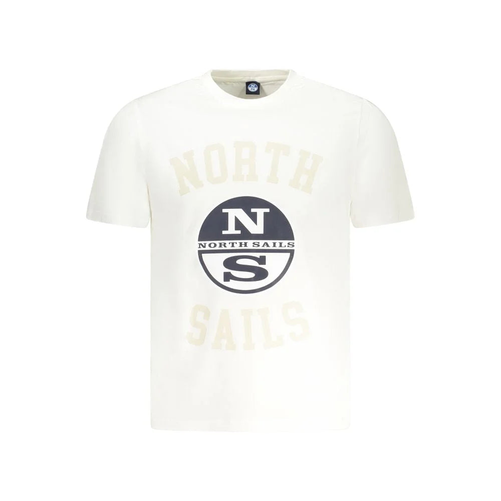 North Sails White Cotton Men TShirt - T-Shirts