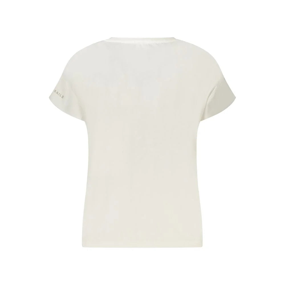 North Sails White Cotton Women T-Shirt - T-Shirts