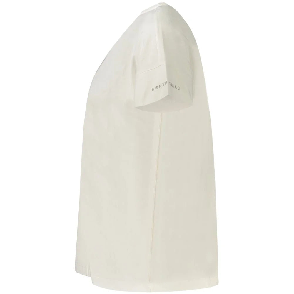 North Sails White Cotton Women T-Shirt - T-Shirts