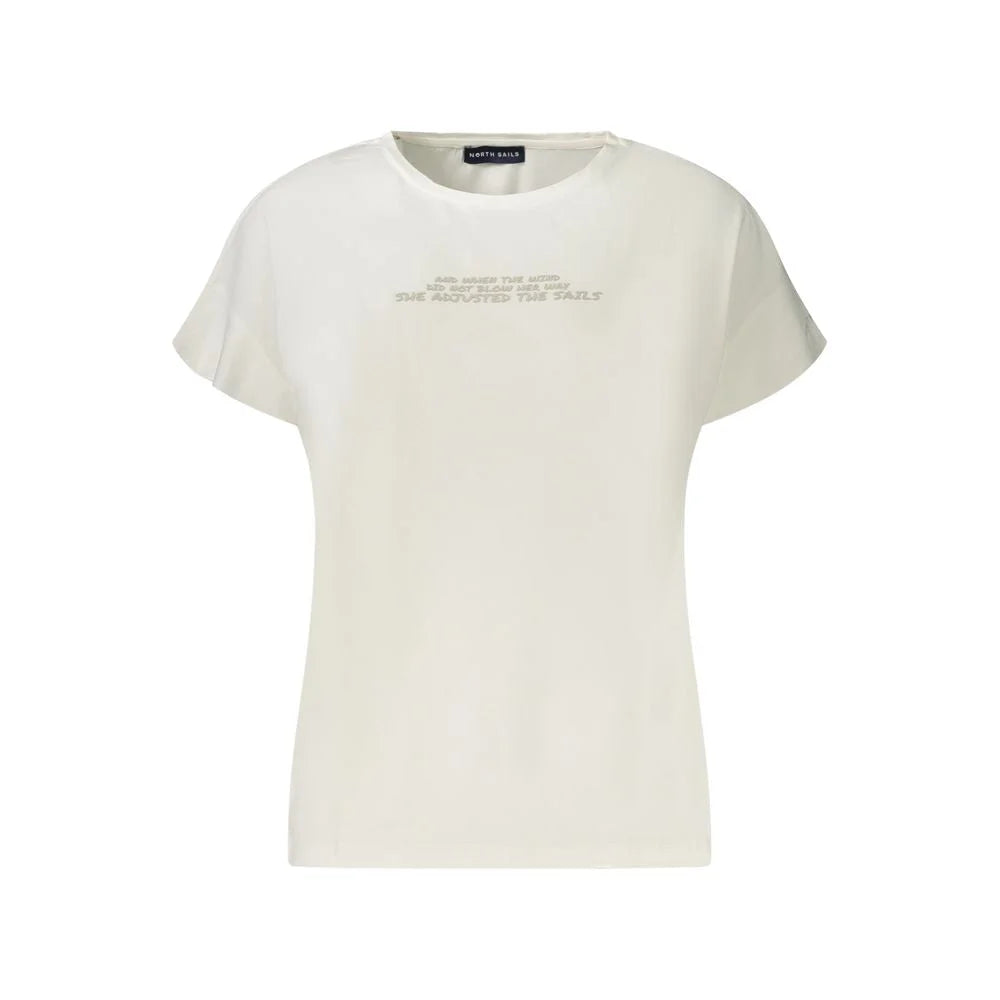 North Sails White Cotton Women T-Shirt - T-Shirts