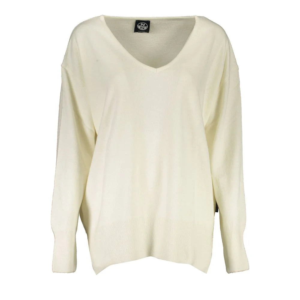 North Sails White Wool Sweater - Sweaters