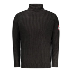 Norway 1963 Black Wool Men Sweater