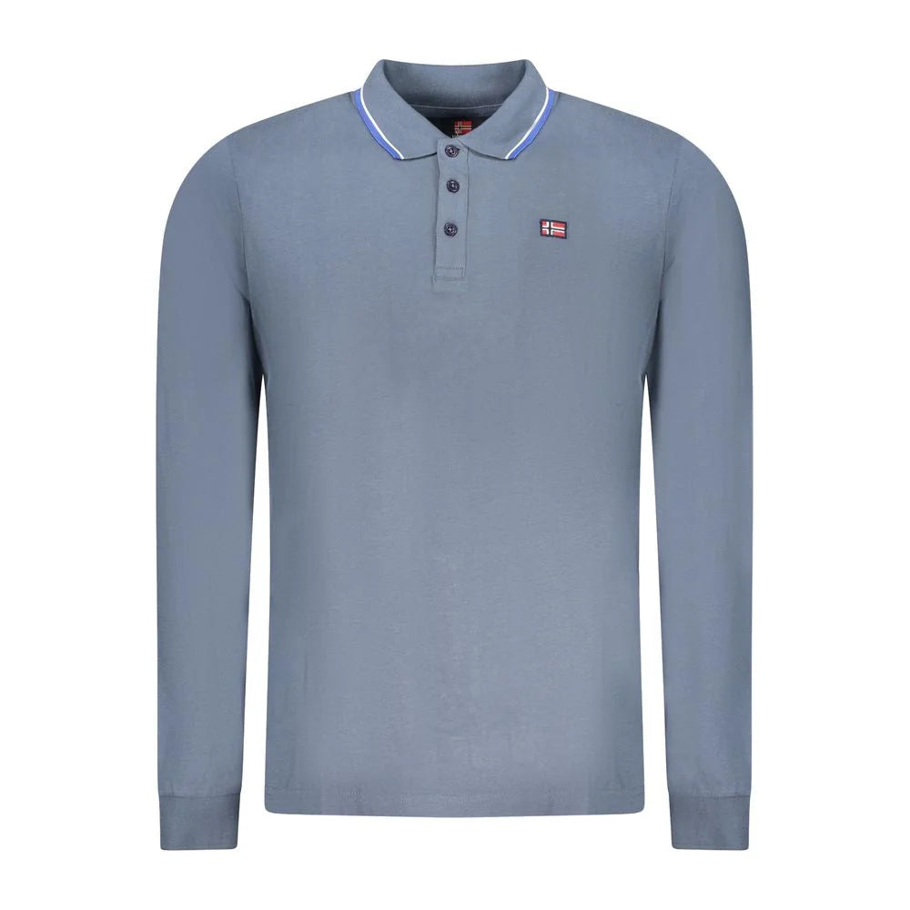 Norway 1963 Blue Cotton Men Polo Shirt