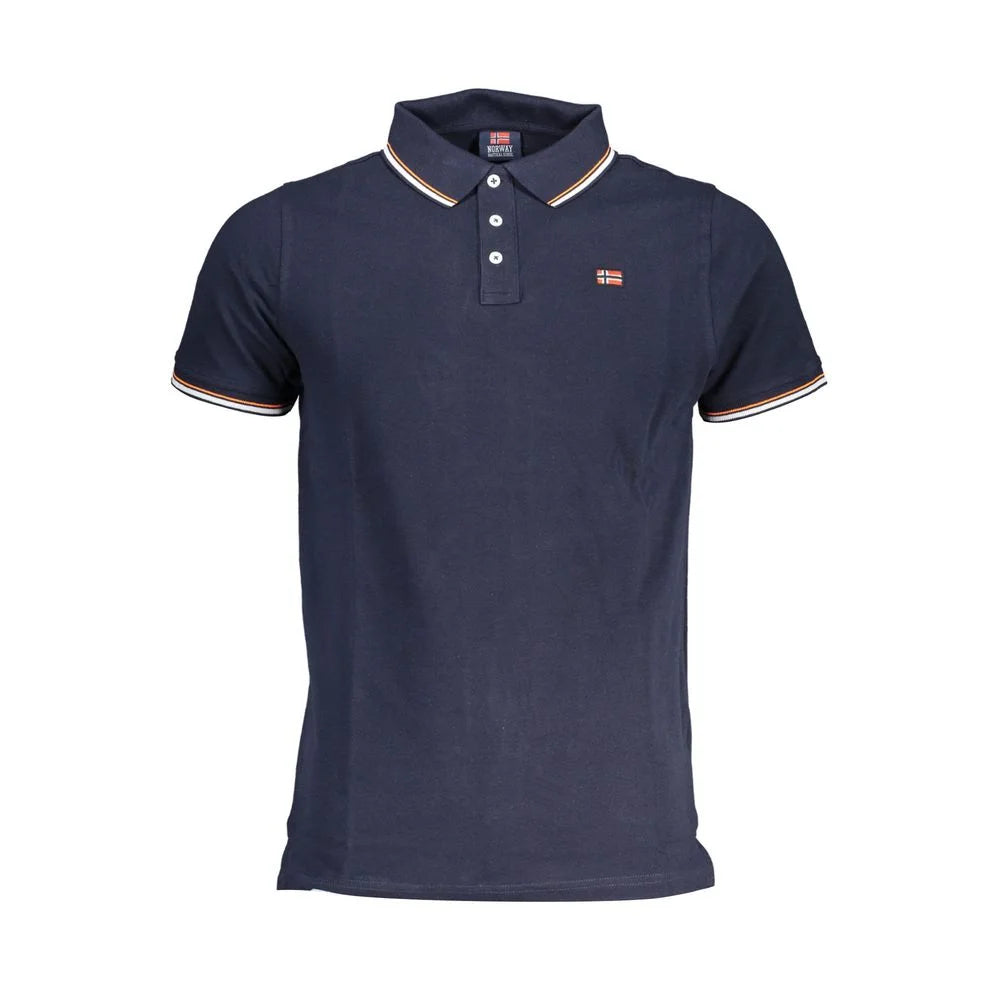 Norway 1963 Blue Cotton Men Polo Shirt - Polos