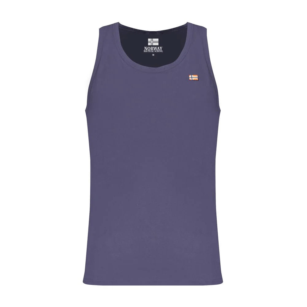 Norway 1963 Blue Cotton Men Shirt - Tank Tops