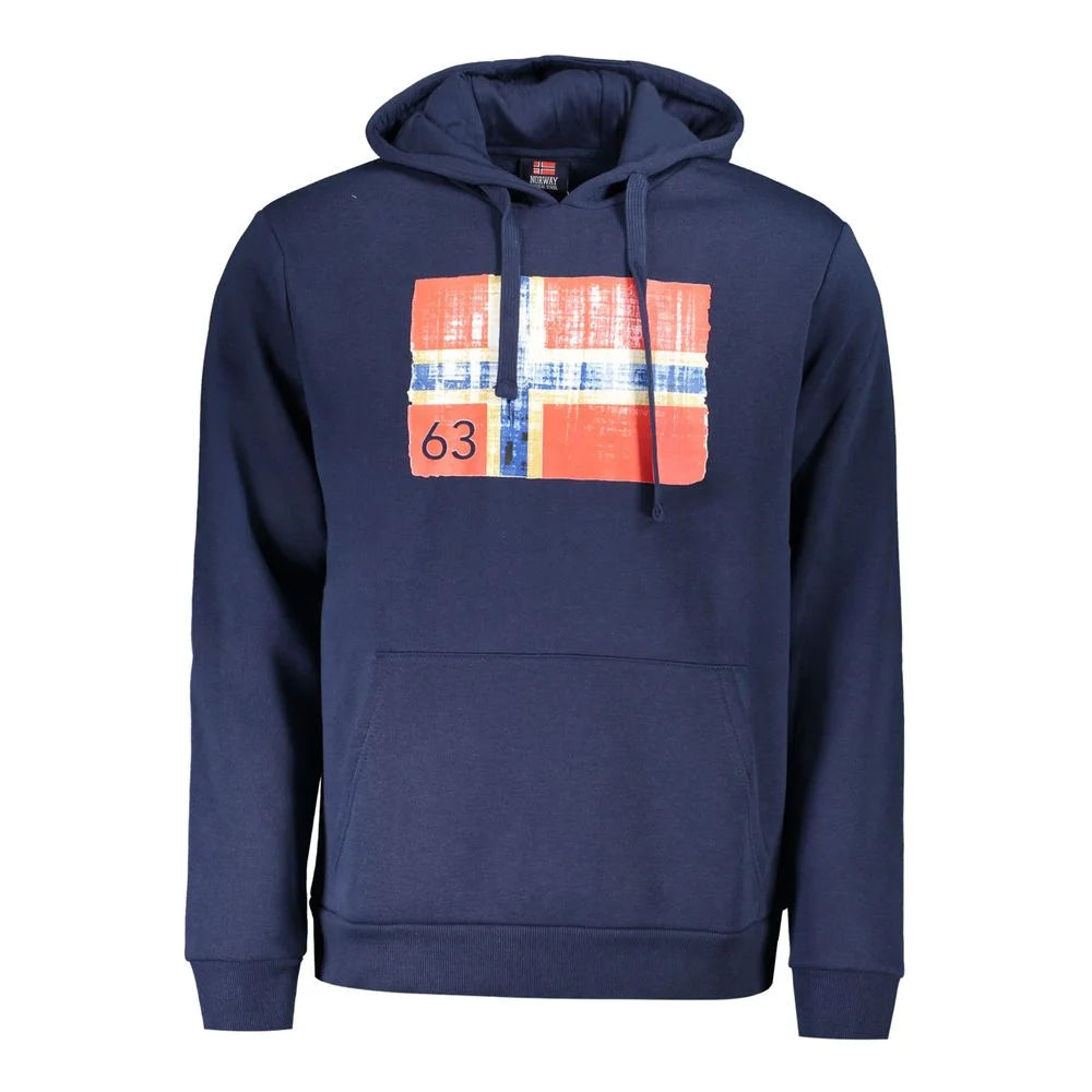 Norway 1963 Blue Cotton Men Sweater - Hoodies