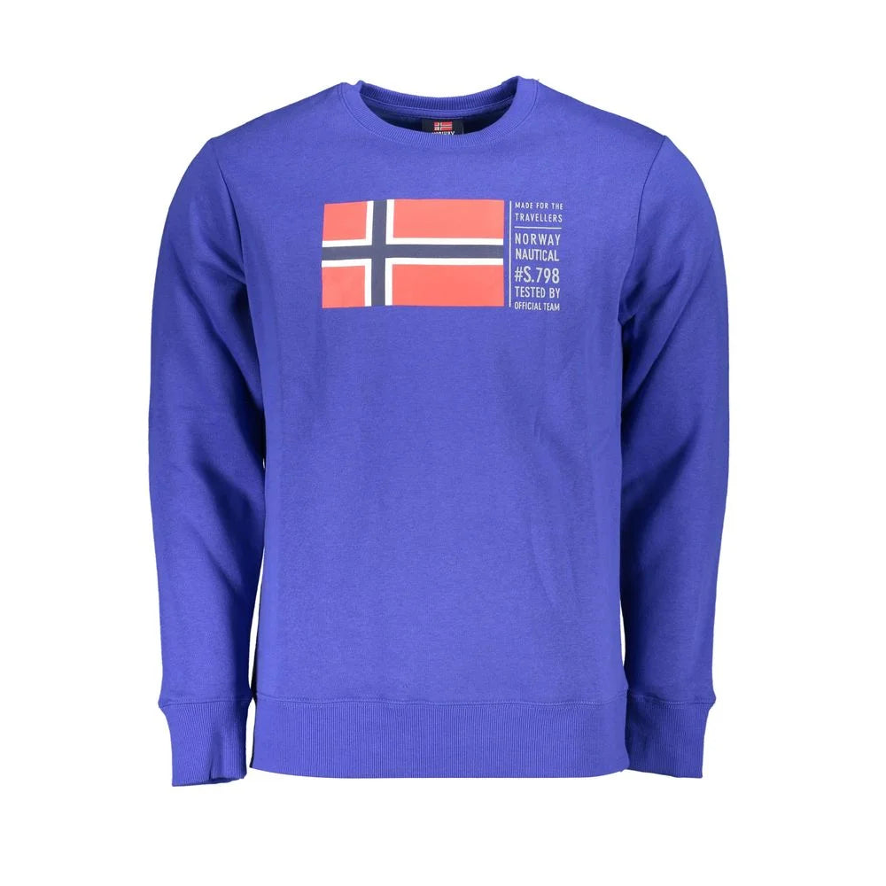 Norway 1963 Blue Cotton Men Sweater - XL - Sweatshirts