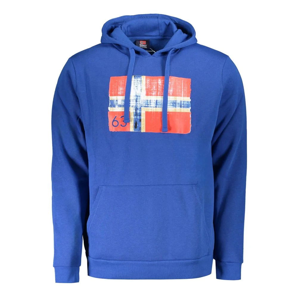 Norway 1963 Blue Cotton Men Sweater - XXL - Hoodies