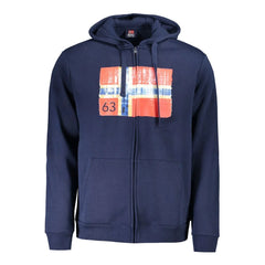 Norway 1963 Blue Cotton Men’s Hooded Sweater - Hoodies