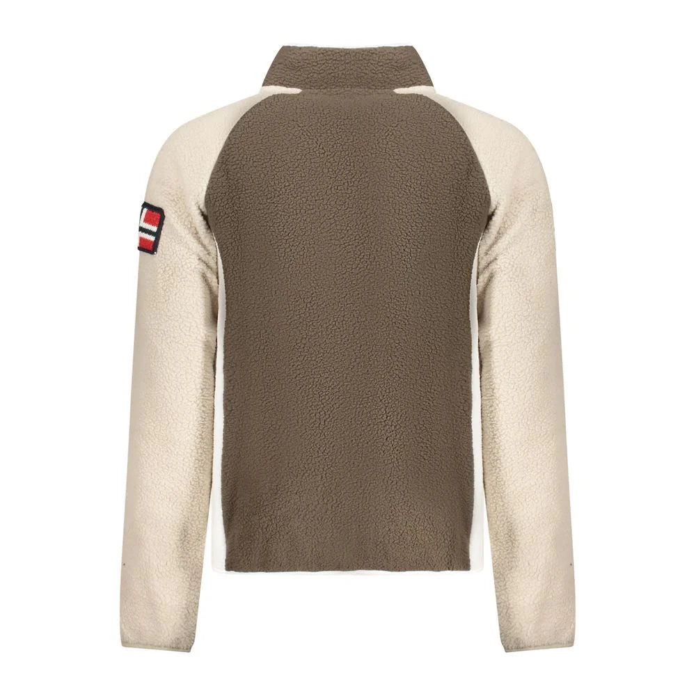 Norway 1963 Brown Polyester Men Sweater - Sweatshirts