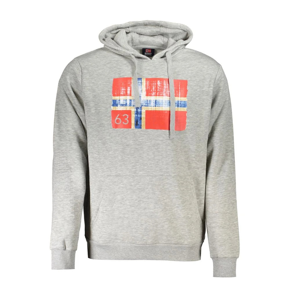 Norway 1963 Gray Cotton Men Sweater - Hoodies