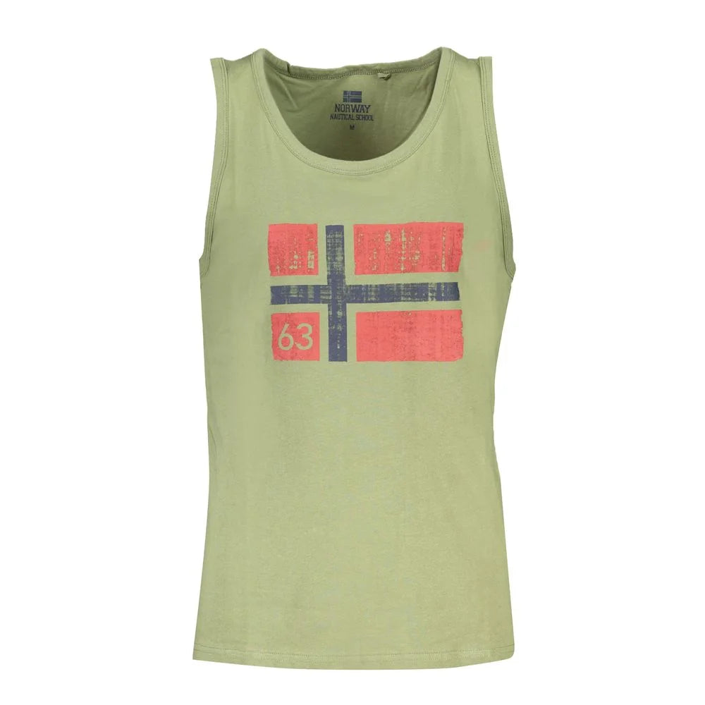Norway 1963 Green Cotton Men Shirt - Tank Tops