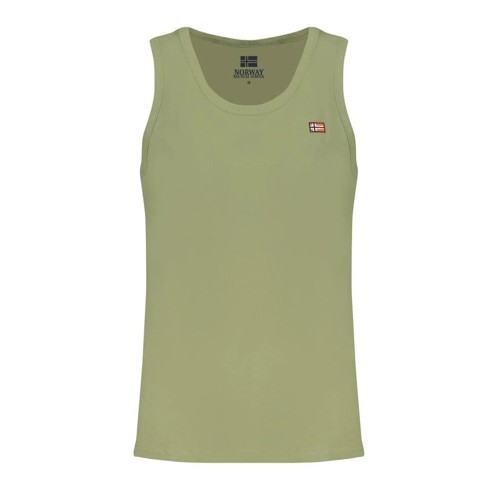 Norway 1963 Green Cotton Men Shirt - Tank Tops