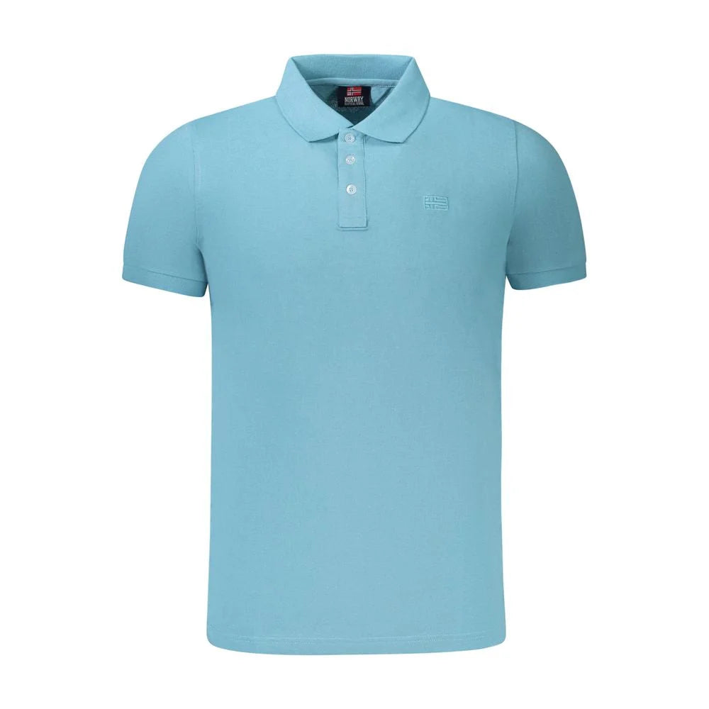 Norway 1963 Light Blue Cotton Men Polo Shirt - Polos