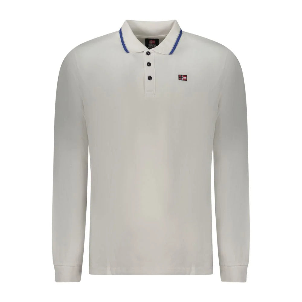 Norway 1963 White Cotton Men Polo Shirt