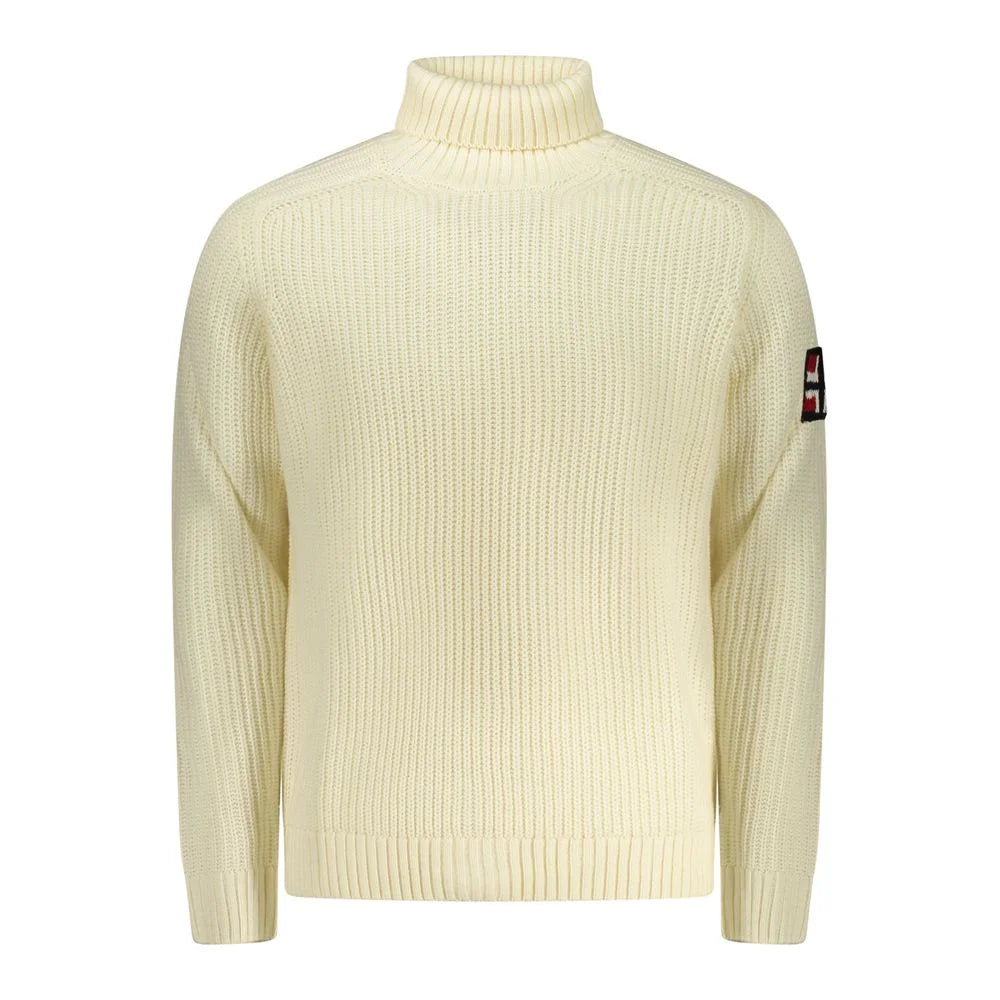 Norway 1963 White Wool Men Sweater