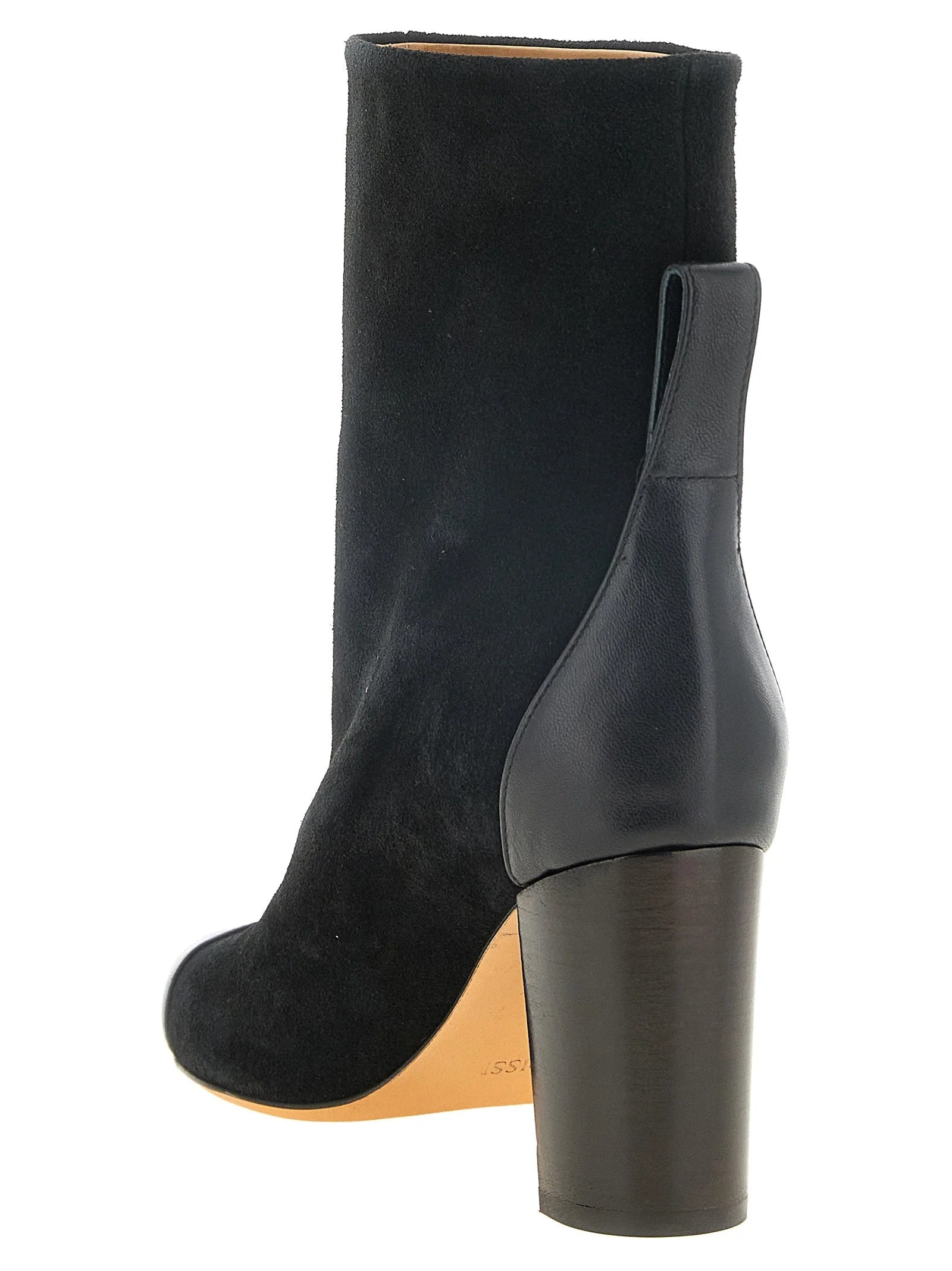 ODISSI Black Calfskin Ankle Boots