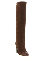 ODISSI Brown Calfskin Over The Knee