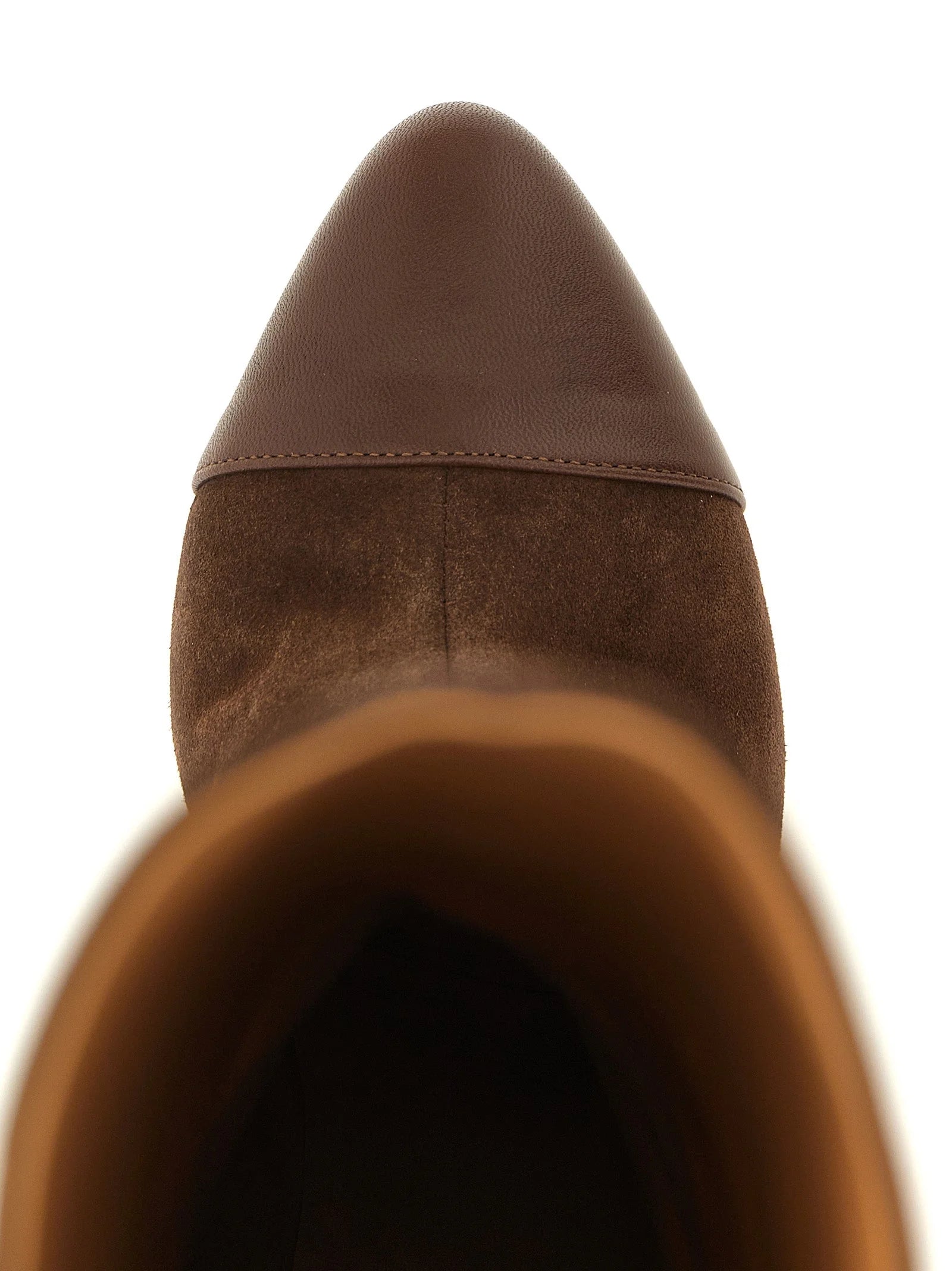 ODISSI Brown Calfskin Over The Knee