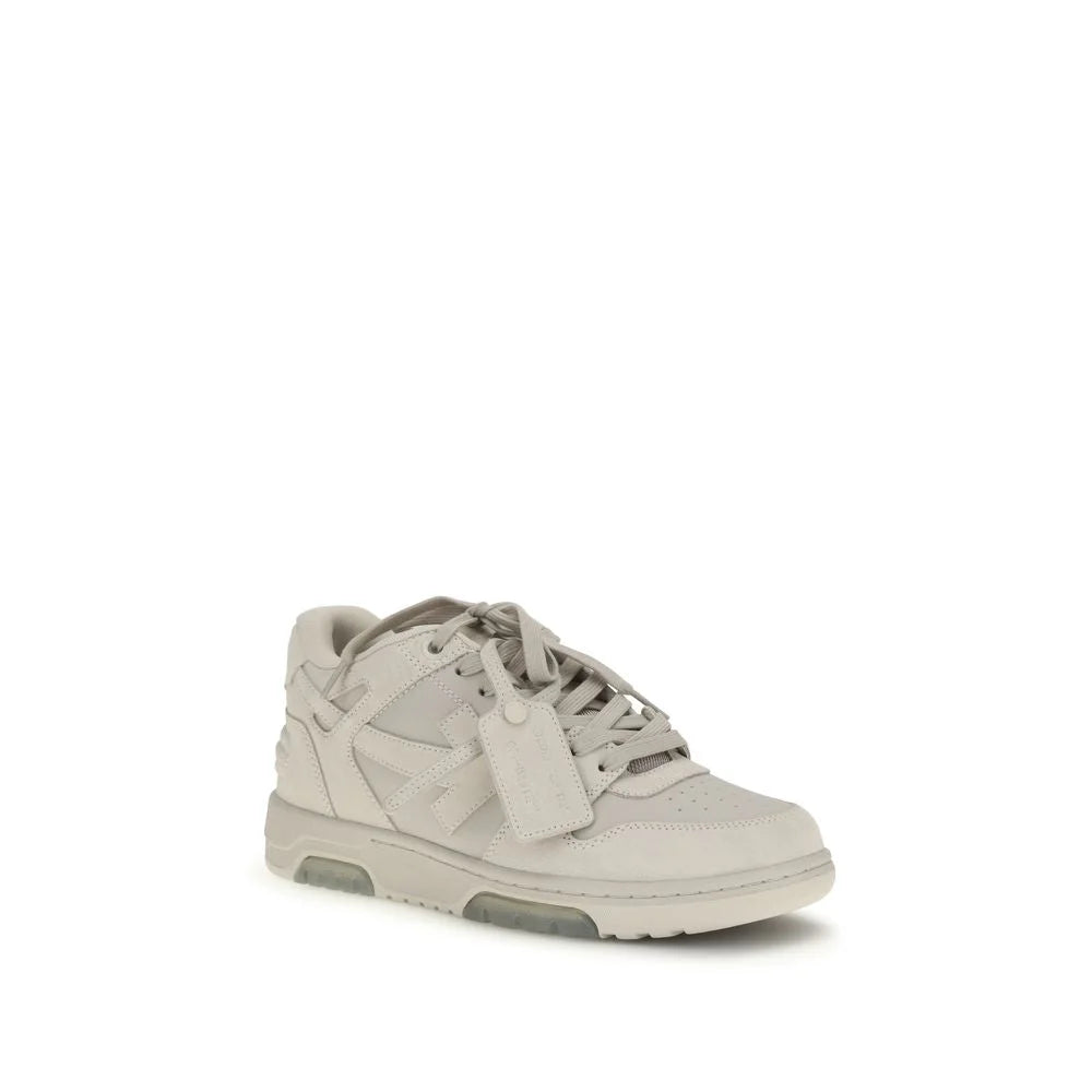 Off-White Beige Calf Leather Bos Taurus Low Top Sneakers - Sneakers