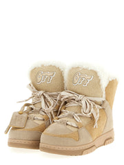 Off-White Beige Calfskin Ankle Boots - EU40/US10