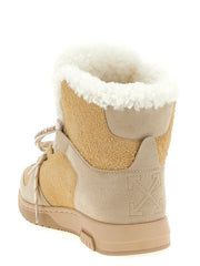 Off-White Beige Calfskin Ankle Boots - EU40/US10