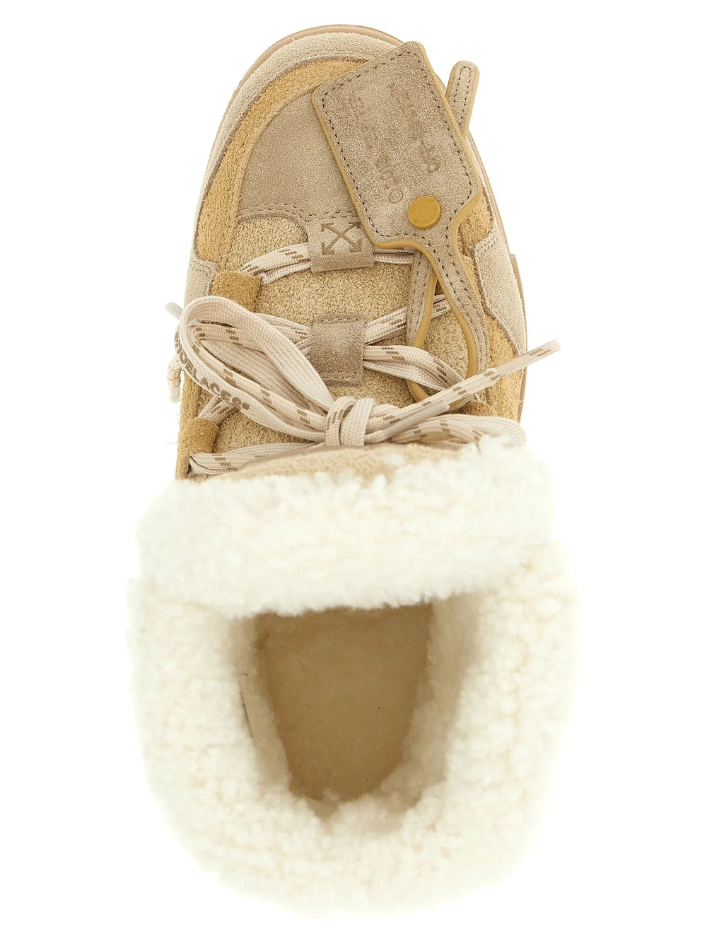 Off-White Beige Calfskin Ankle Boots - EU40/US10