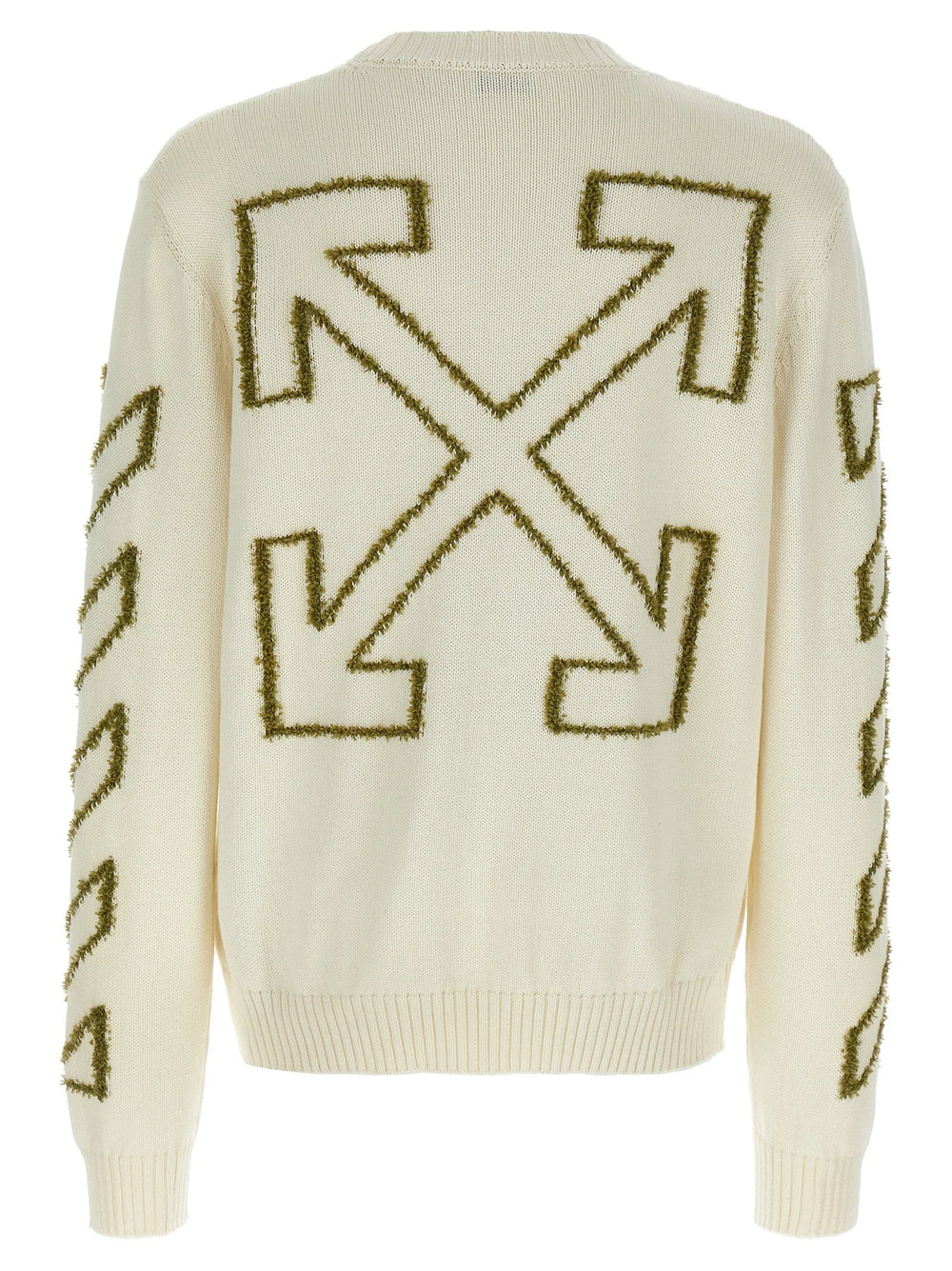 Off-White Beige Cotton Cardigan