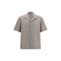 Off-White Beige Cotton Pattern Shirt