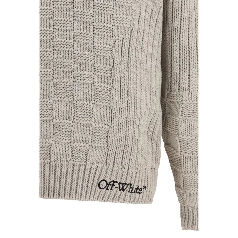 Off-White Beige Cotton Sweatshirt