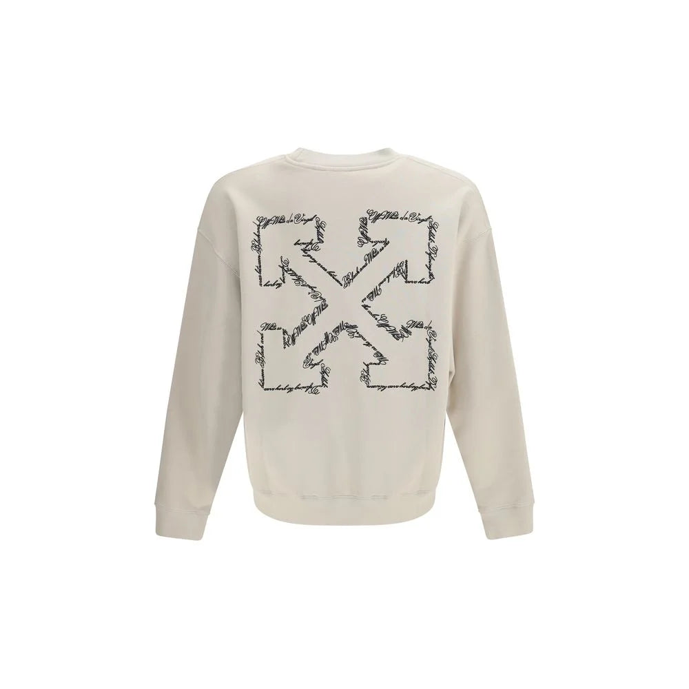 Off-White Beige Cotton Sweatshirt