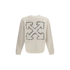 Off-White Beige Cotton Sweatshirt