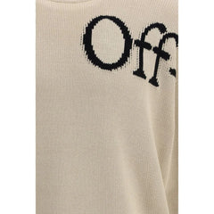 Off-White Beige Cotton Sweatshirt