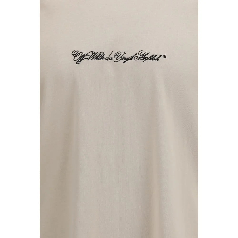Off-White Beige Bomull T-Shirt - T-shirts