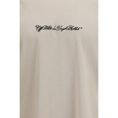 Off-White Beige Bomull T-Shirt - T-shirts