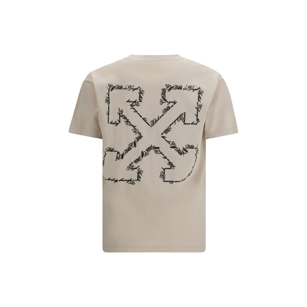 Off-White Beige Bomull T-Shirt - T-shirts