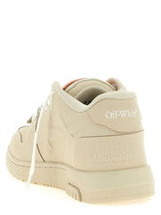 Off-White Beige Plastic Athletic Sneakers
