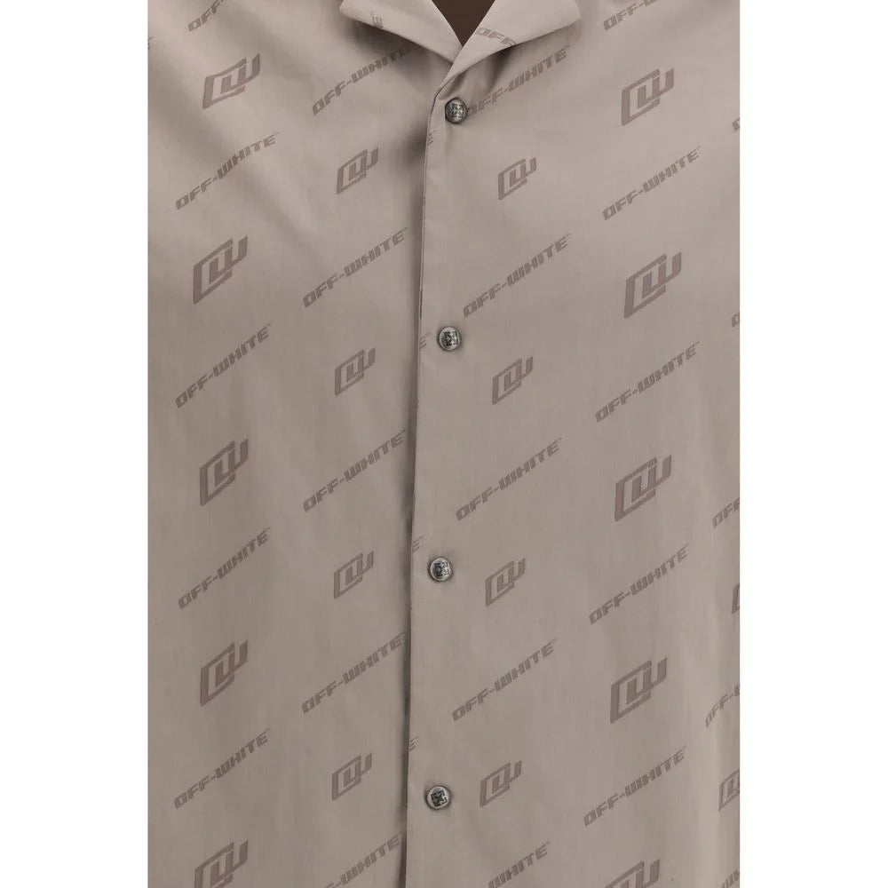 Off-White Beige Viscose Shortsleeve Shirt - IT50 | L