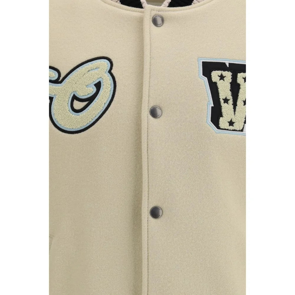 Off-White Beige Wool Bomber