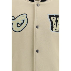 Off-White Beige Wool Bomber