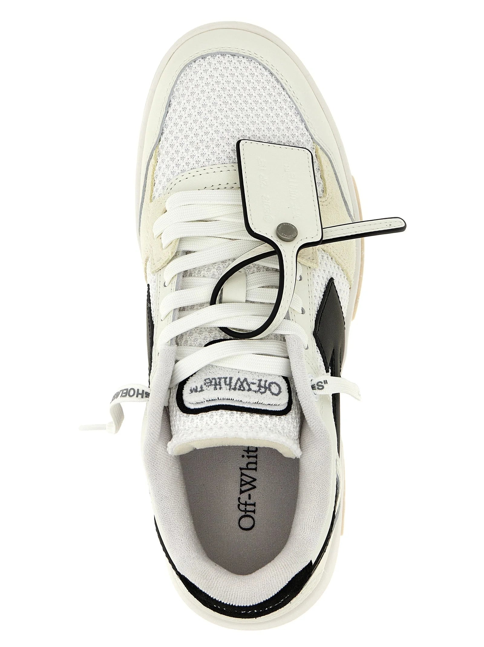 Off-White Bicolor Bovine Leather Athletic Sneakers - EU 40 | US 7