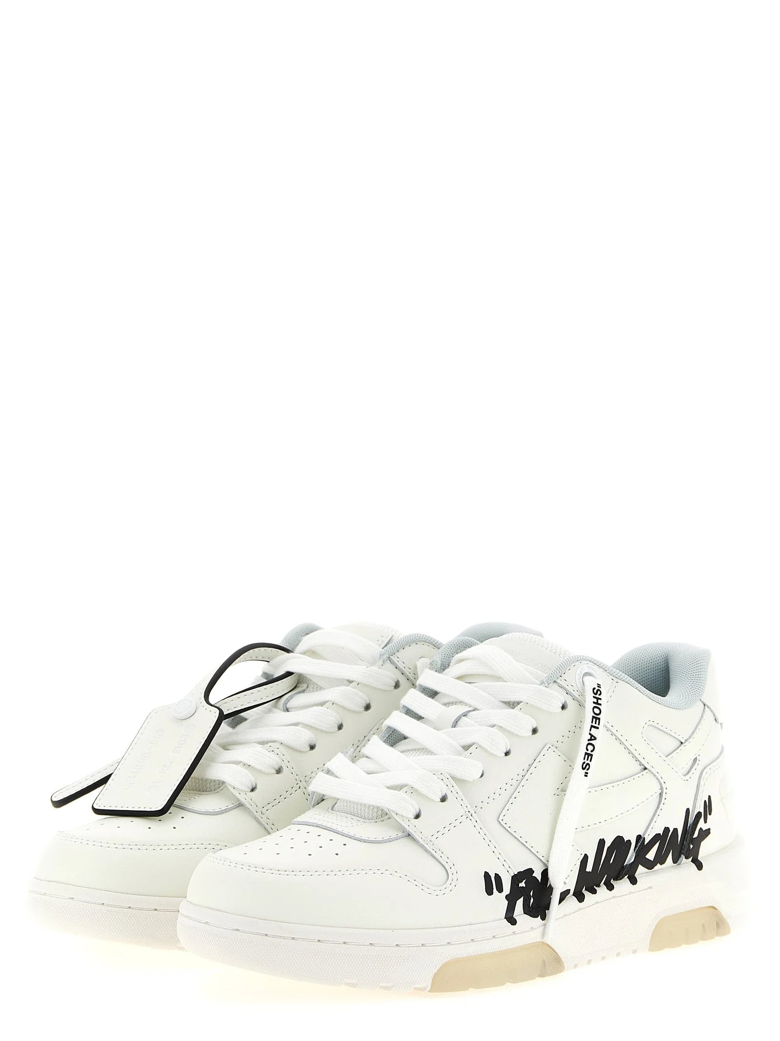Off-White kahetoonilised nahast sportlikud saapad