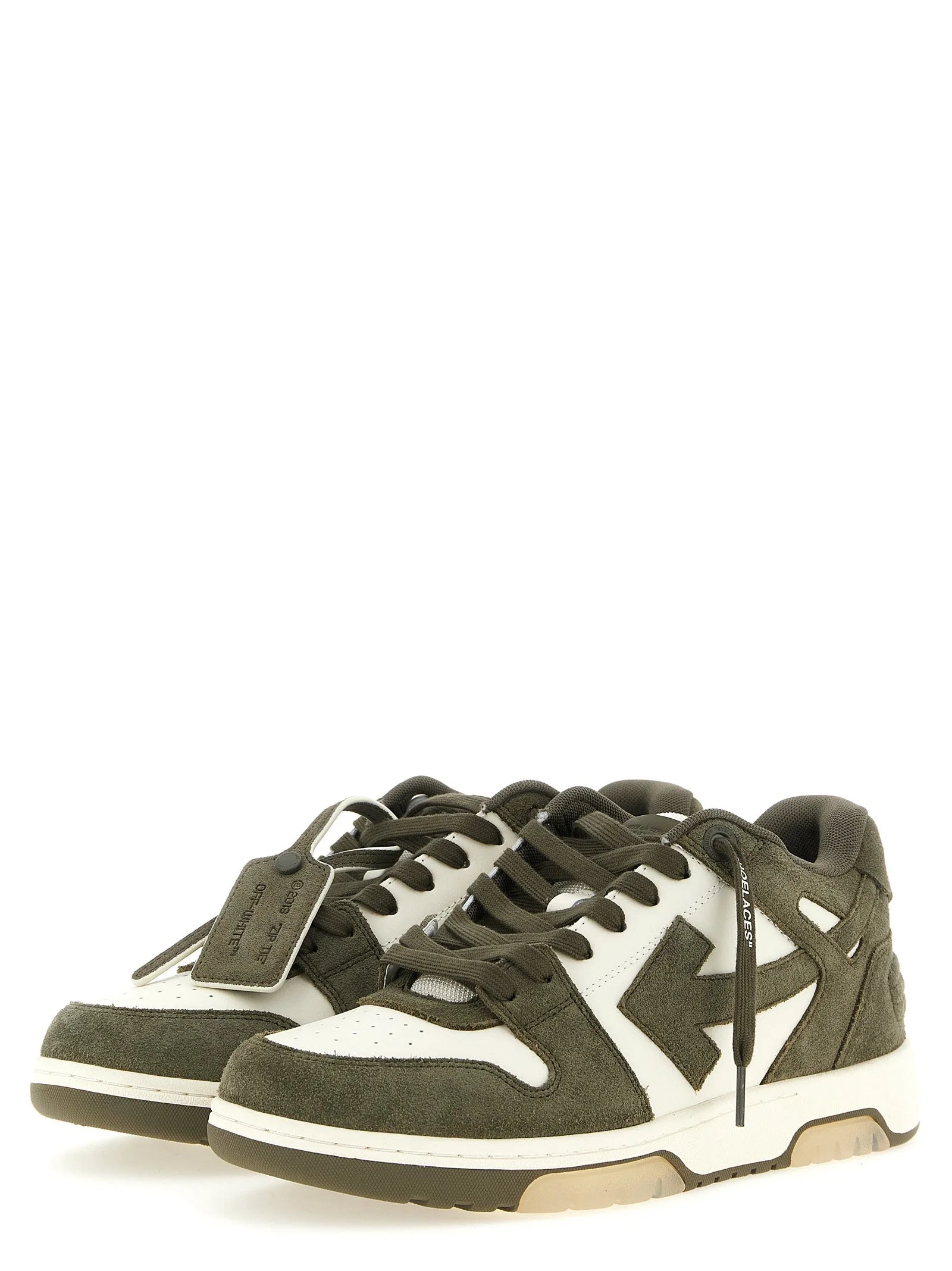 Off-White Bicolor Cowhide Athletic Sneakers