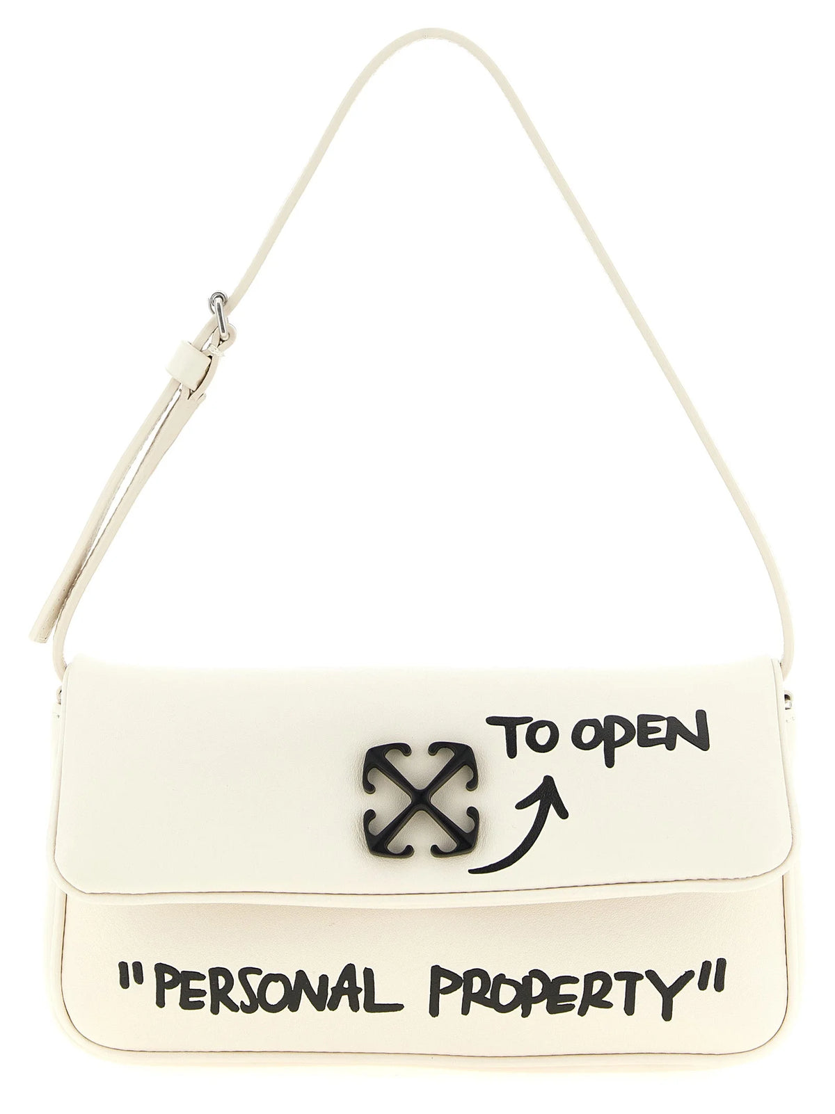 Off-White Bicolor Lamb Leather Shoulder Bag