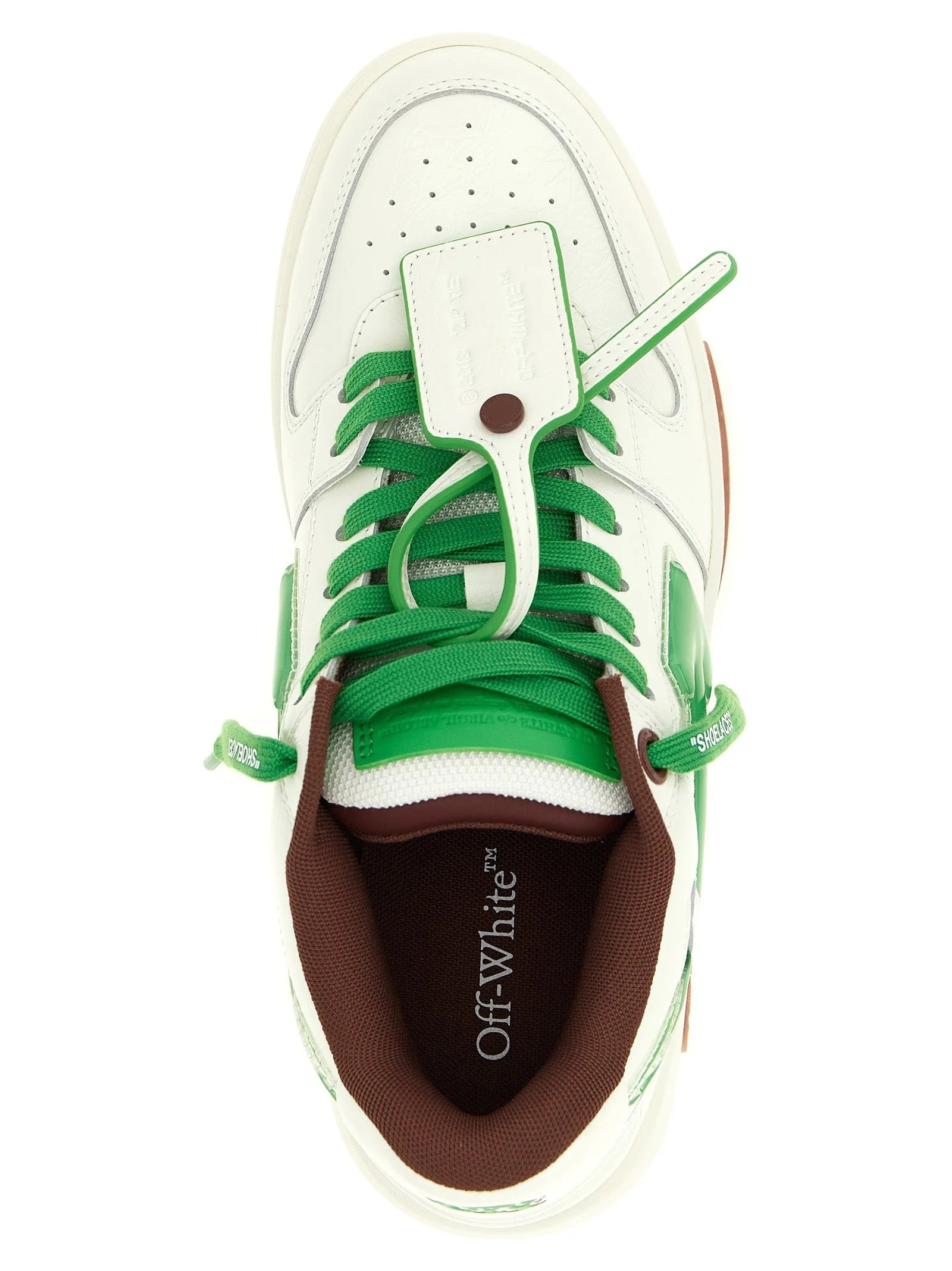 Off-White Bicolor Leather Athletic Sneakers