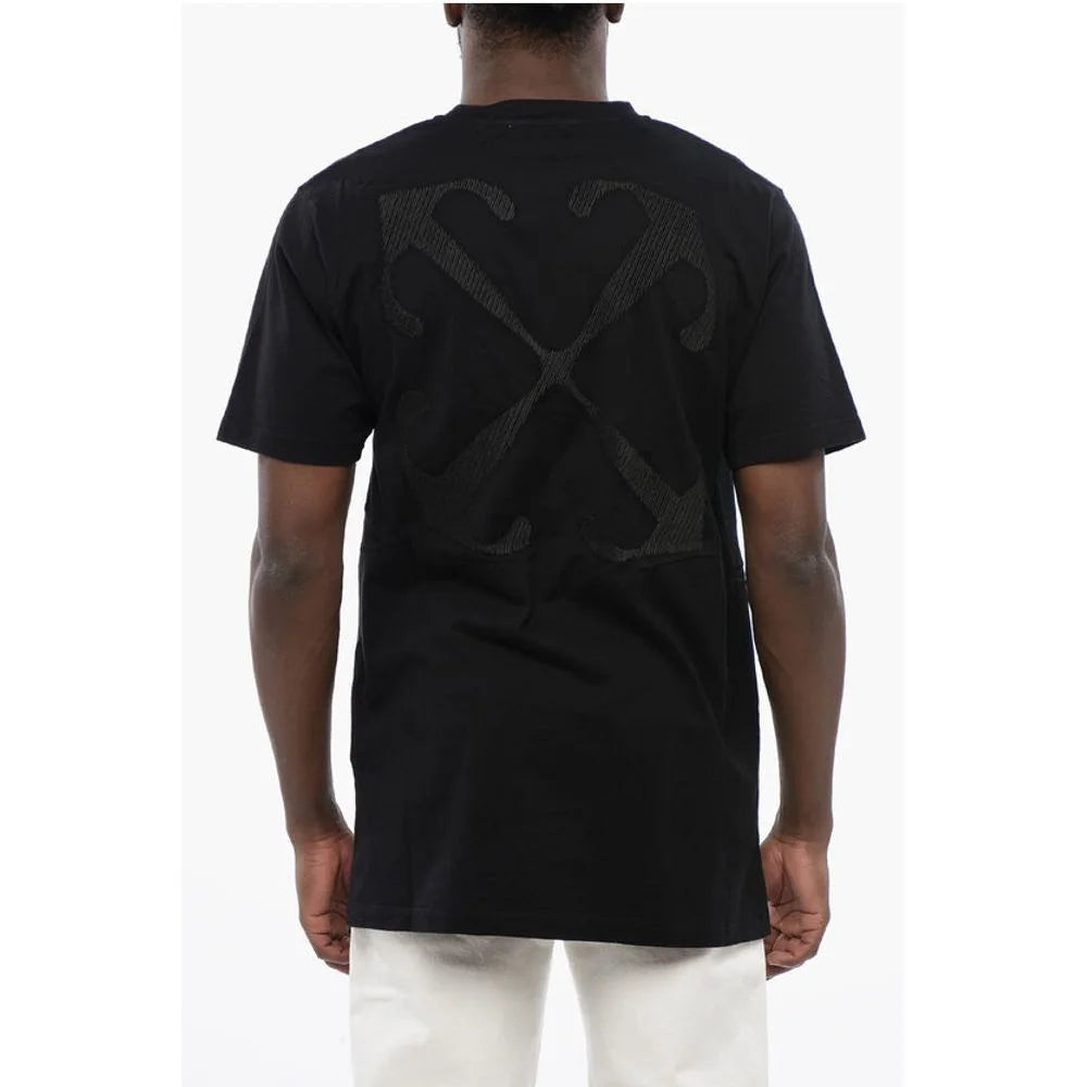 Off-White Black Cotton ARROW Crew-neck T-shirt - T-Shirts