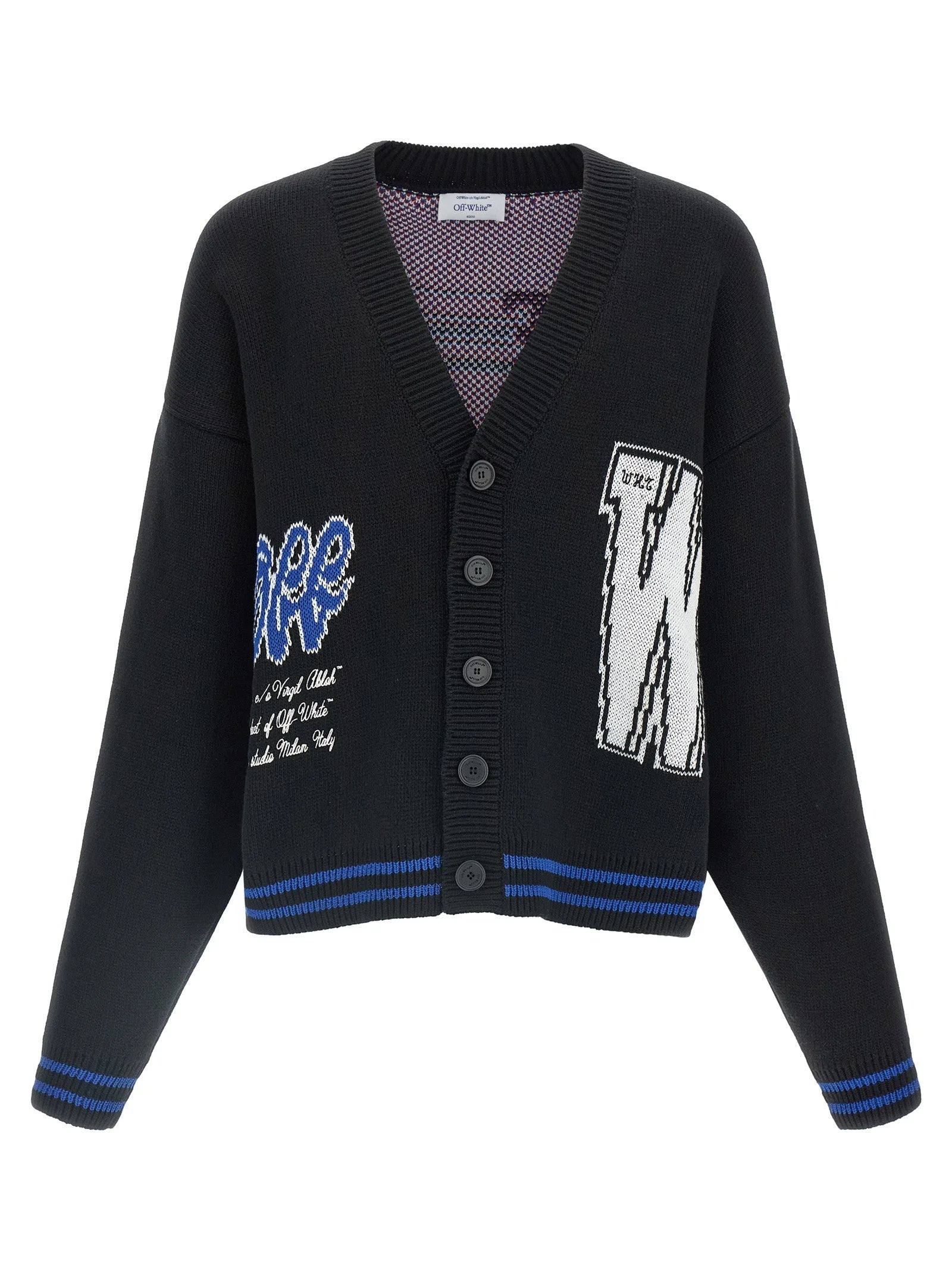 Off-White Black Cotton Cardigan
