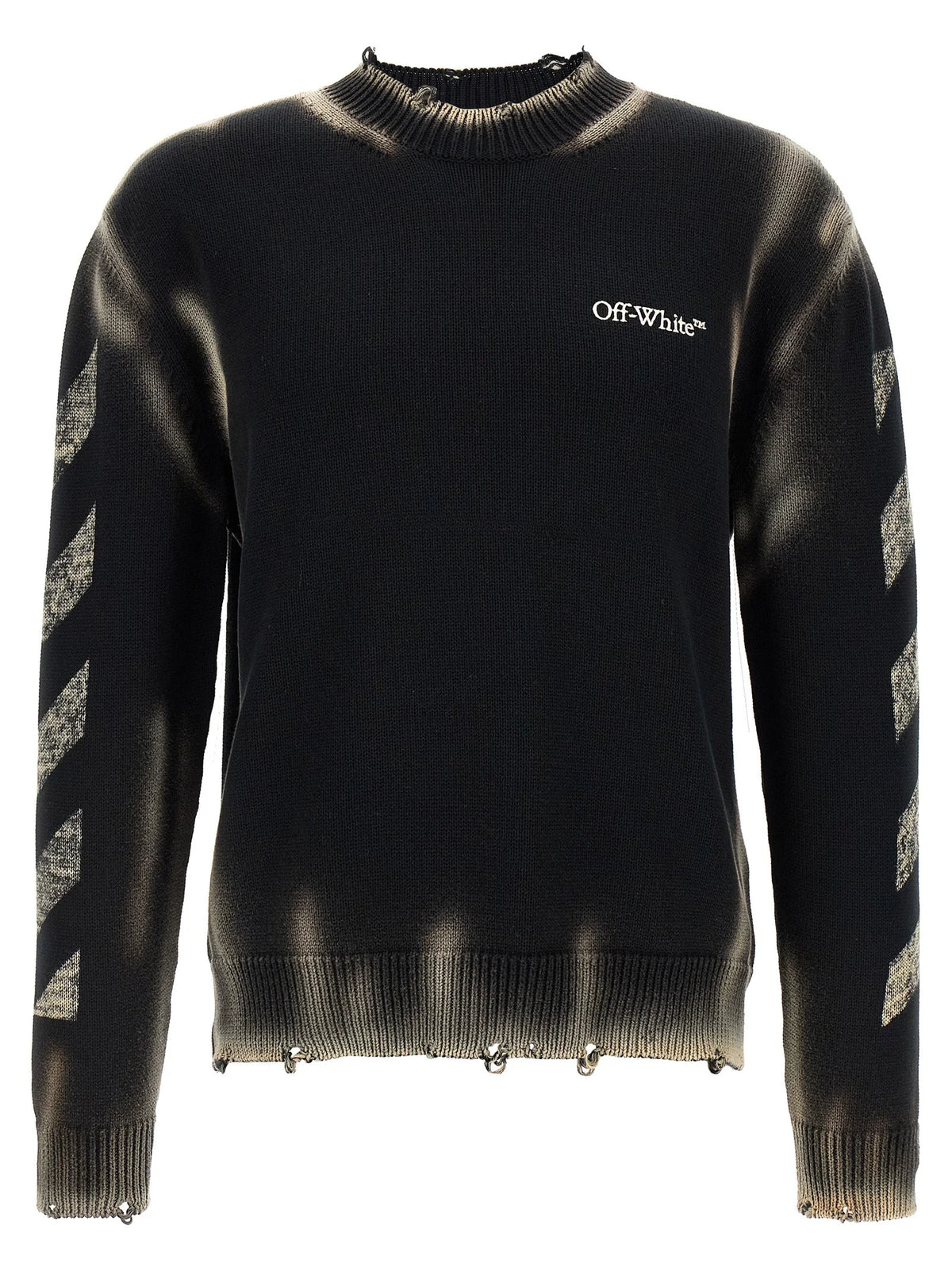 Off-White Black Cotton Cardigan - XL