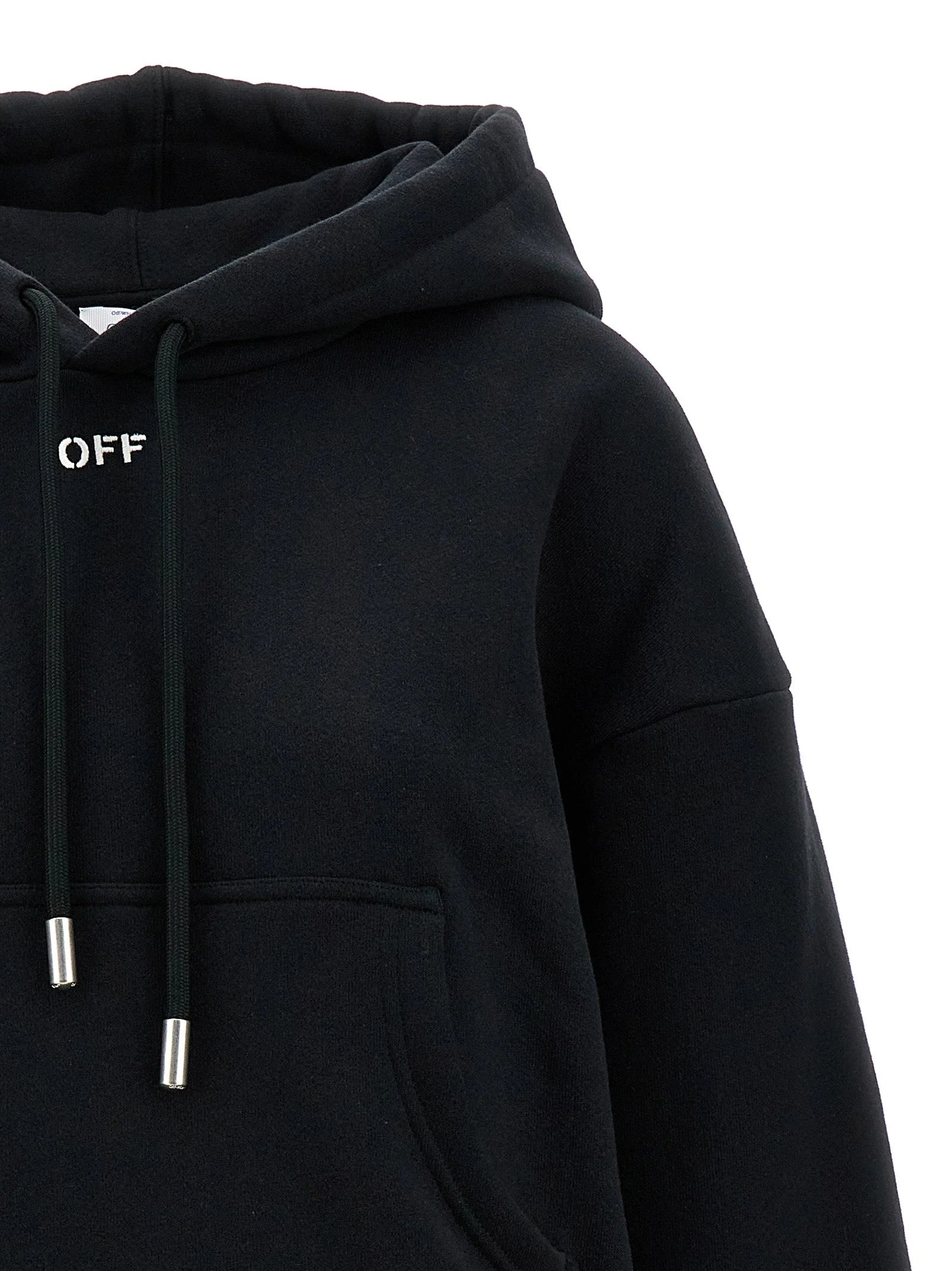 Off-White Black Cotton Hoodie