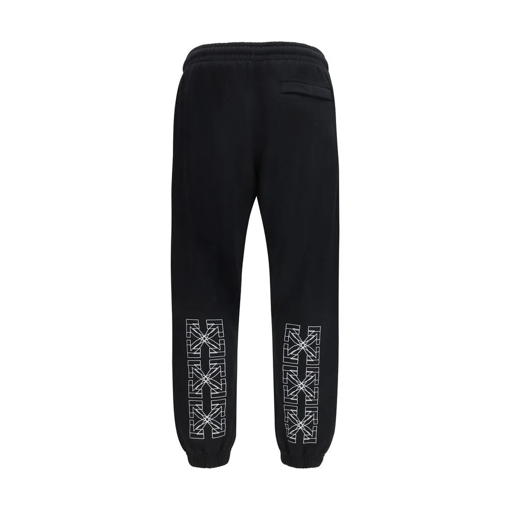 Off-White Black Cotton Joggers (Workout Pants)